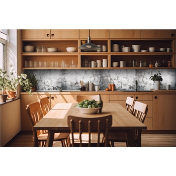 DIMEX ART s. r. o Фототапет за кухня - сива лющеща се стена 420 x 60 см