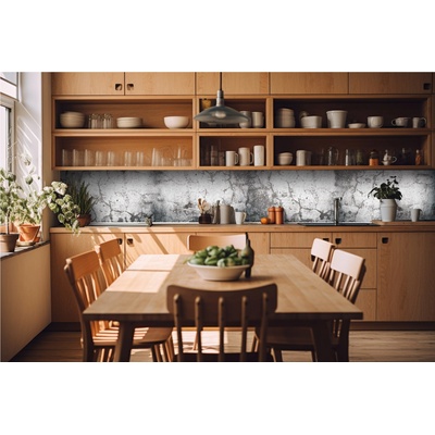 DIMEX ART Фототапет за кухня - сива лющеща се стена 420 x 60 см