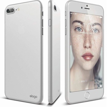 elago Inner Core Case - тънък полипропиленов кейс (0.4 mm) и HD покритие за iPhone 8 Plus, iPhone 7 Plus (бял)