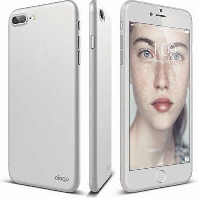 elago Inner Core Case - тънък полипропиленов кейс (0.4 mm) и HD покритие за iPhone 8 Plus, iPhone 7 Plus (бял)