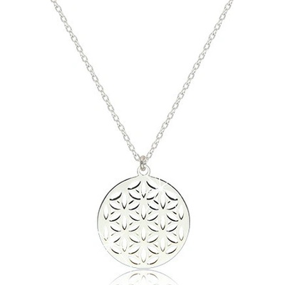 Šperky eshop ze stříbra lesklý a hladký symbol Květu života G21.19