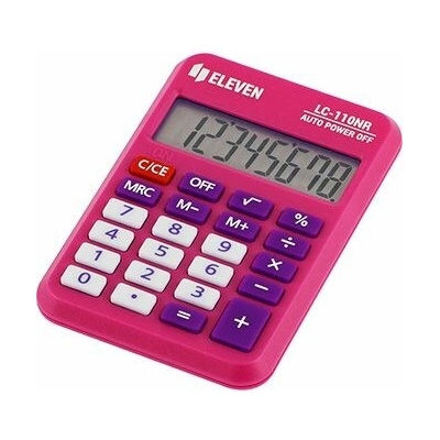 Eleven Kalkulačka LC-110NR-PK, růžová, kapesní, osmimístná (LC-110NR-PK)