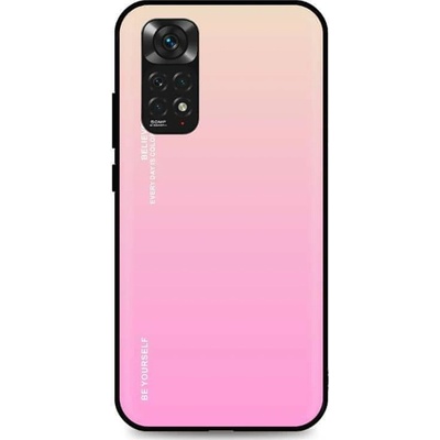 Pouzdro TopQ LUXURY Xiaomi Redmi Note 11 pevné duhové meruňkové