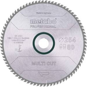 Metabo - Пилен диск 254x30 мм, 80 зъба 628093000 (628093000)
