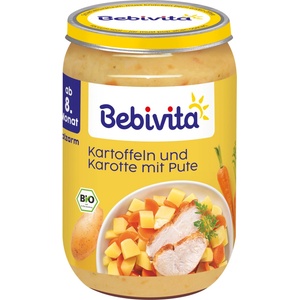 Bebivita Био ястие Bebivita - Картофи, зеленчуци и пуешко, 220 g (15610-01) - ozone
