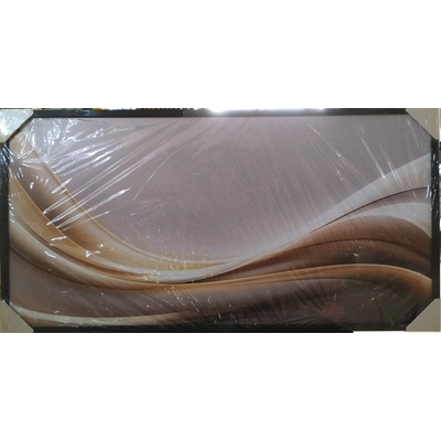 Bondecor Obraz "Abstrakt light" - tisk na papír, zarámovaný, 103x53cm Barva: Stříbrný