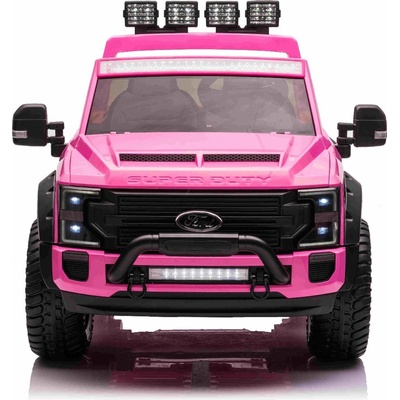 Beneo Elektrické autíčko Ford Super Duty 24V pohon 4X4 s vysokovýkonnými 24V motormi 2,4 GHz diaľkový ovládač růžová