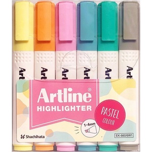 Artline Маркер за подчертаване 660 Пастел 6-П (EK-660/6W1)