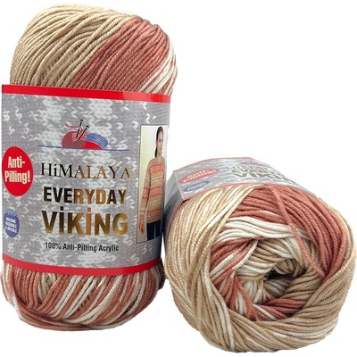 Himalaya příze Everyday Viking 70512 béžová bílá a terracotta