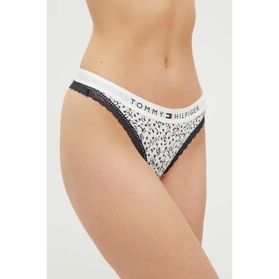 Tommy Hilfiger Dámská tanga UW0UW04809 02X bílé s potiskem – Zbozi.Blesk.cz