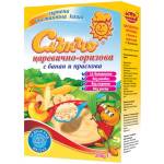 Слънчо Безмлечна био каша Слънчо - Царевично-оризова с банан и праскова 200 g (3800005000244) - baby