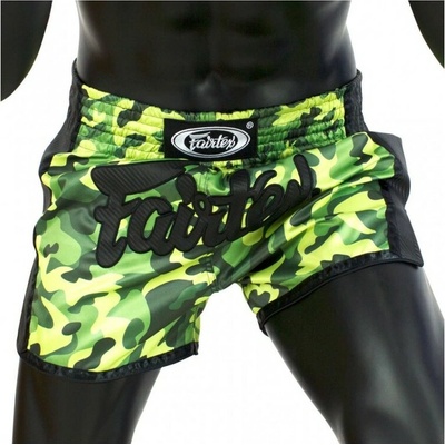 Fairtex Thai šortky BS1710 zelené camo