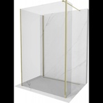 Mexen Kioto душ преграда Walk-in 125 x 120 x 30 см, прозрачен, златен - 800-125-120-221-50-00-030 (800-125-120-221-50-00-030)