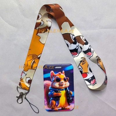 Šňůrka na krk s cedulkou Chipmunk