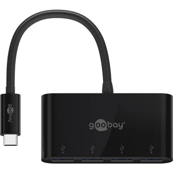Goobay Хъб, Goobay, 4 USB 3.0 порта, 5 Gbps, черен (61073) (61073)