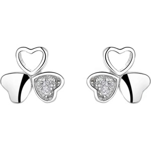Silenti Jewelry Сребърни обеци "Трилистна Детелина