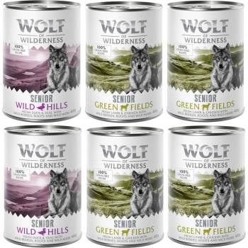 Wolf of Wilderness 24x400г смесена опаковка Wolf of Wilderness Senior консервирана храна