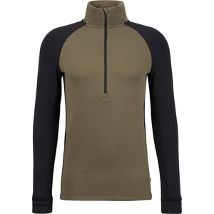 Stoic Мъжко мериносово термобельо Stoic MerinoSoft245 TuleboSt. Half Zip Merino shirt - Olive Green / Black - размер XL (216-6926-0314)
