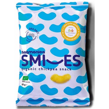 Harmonica Био оризово-нахутени пръчици с морска сол Harmonica - Smiles, 50 g (8444)