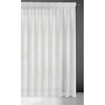 ZÁCLONA SIBEL NA PÁSKE 400X250 CM BIELA