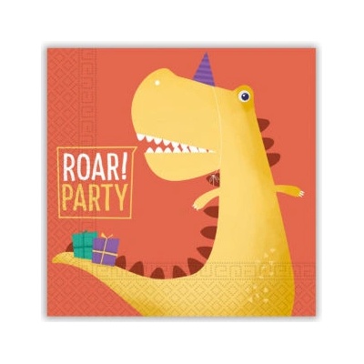 Procos Papírové ubrousky Dino-Roar Party 33x33cm 20ks