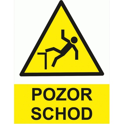 Tabulka bezpečnostní - Pozor schod 12312 A4