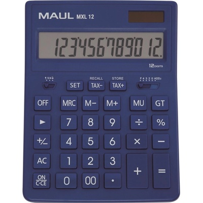 MAUL Stolní kalkulačka MXL 12 - 12 míst, modrá