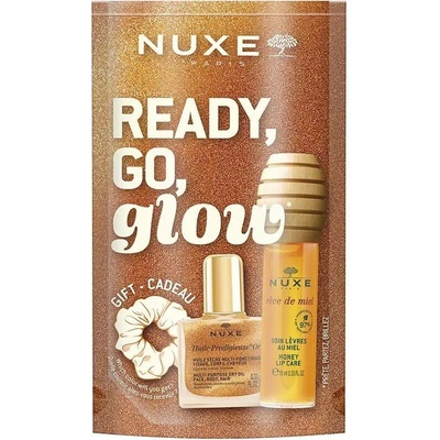 Nuxe eve de MielSada Ready Go Glow medová péče o rty 10 ml + Huile Prodigieuse Or 10 ml