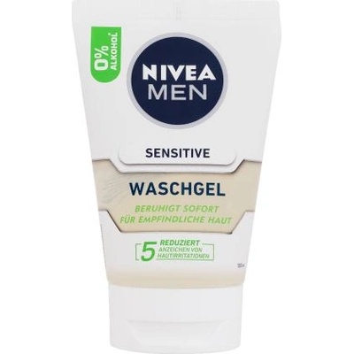 Nivea Men Sensitive Face Wash успокояващ почистващ гел 100 ml за мъже