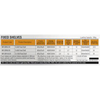 Image 1 of MIRSAN mr. sbr60.01 : 19 рафт за сървърен шкаф, d=600 мм, вентилиран, черен