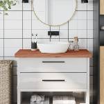 vidaXL Плот за баня 100x60x4 см масивно дърво бук (356008)
