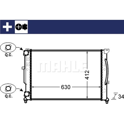 Chladič, chlazení motoru MAHLE CR 1423 000S