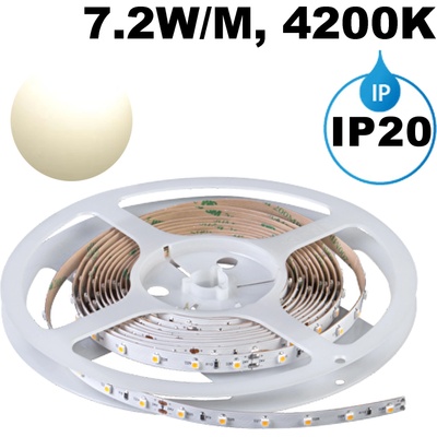 UltraLux ПРОФЕСИОНАЛНА led ЛЕНТА 7.2w/m, 4200k, 24v dc, 70 led/m, smd2835 (pn2870n)