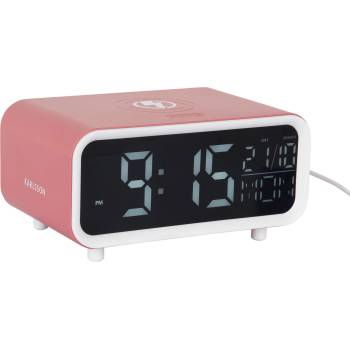 Karlsson Будилник Chunky LED, розов, с индуктивно зареждане (KA6054PI)