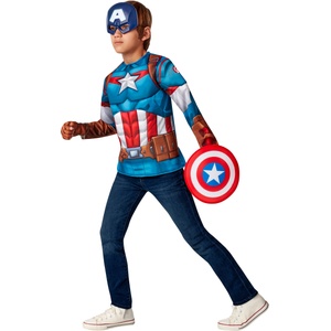 Rubies Детски комплект от горнище и маска - Capitan America