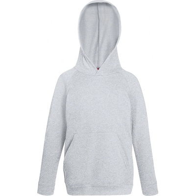 Fruit of the Loom Detská mikina s kapucňou Sivá melírová