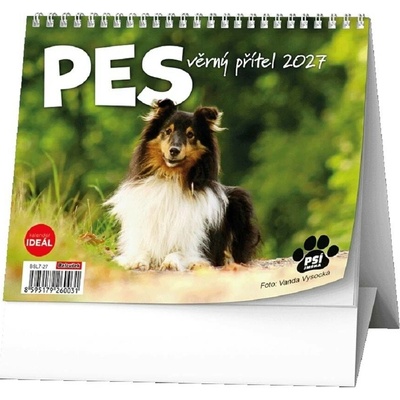 Stolní IDEÁL Pes věrný přítel s psími jmény 2027