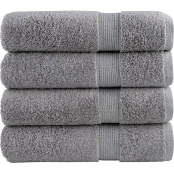 vidaXL Премиум кърпи за ръце SOLUND 4 бр. сиви 50x100 см 600 г/м2 (137306)
