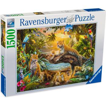 Ravensburger Пъзел Ravensburger от 1500 части - Леопарди в джунглата (17435)