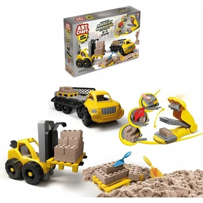 ART CRAFT Kinetický písek Stavební vozidla Výroba cihel