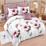 Johnny Home Спален комплект Johnny Home - S19293, 6 части, двулицев, 220 x 240 cm, бял/пепел от рози (S19293)
