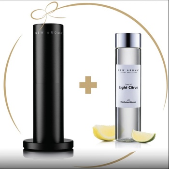 New Aroma difúzer Tower black + 200 ml Light citrus