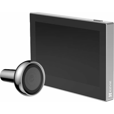 EZVIZ chytré dveřní kukátko s kamerou HP2/ Wi-Fi/ 2K/ 4,3" monitor/ napájení ze sítě a baterie/ 2200 mAh/ černé CS-HP2-R100-6E2WB-GR