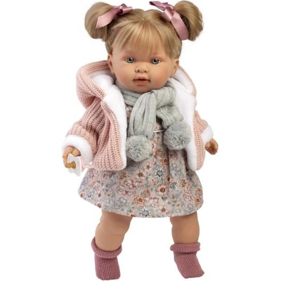 Llorens 42284 ALEXANDRA - реалистична кукла със звуци и меко текстилно тяло - 42 см