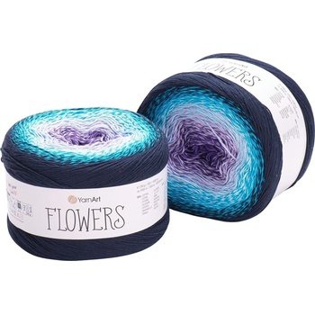 YARNART Flowers 254 Blue Purple Плетива прежда (Flowers 254)