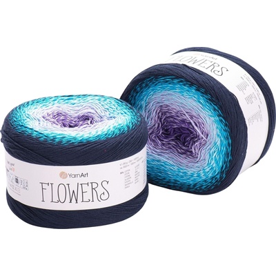 YARNART Flowers 254 Blue Purple Плетива прежда (Flowers 254)