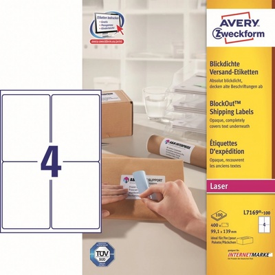 Avery Zweckform 100 listů, A4, bílé L7169-100