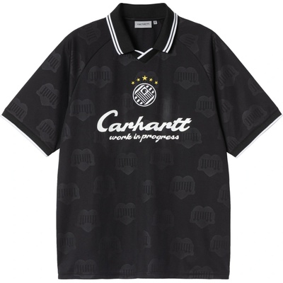 Carhartt WIP S/S Terrace Football T-Shirt Heart Train Jacquard Black