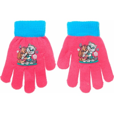 Dievčenské rukavice PAW PATROL SKYE,EVEREST tmavo ružové