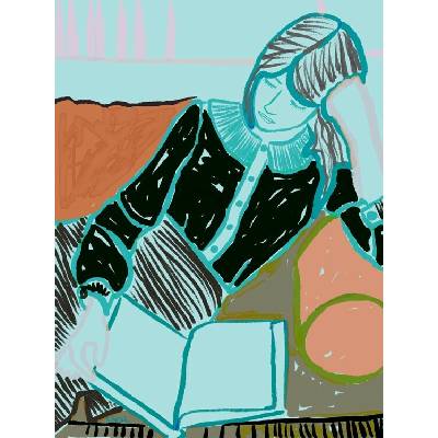 Plagát, Obraz - Peaceful Reader, Sharyn Bursic, 30 × 40 cm